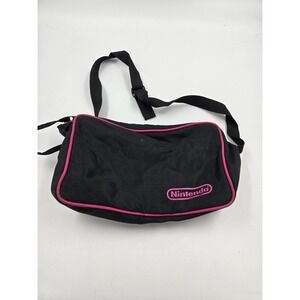 Nintendo Pink on Black Hard Case Approx 25cm x 15cm x 10cm + Shoulder Strap